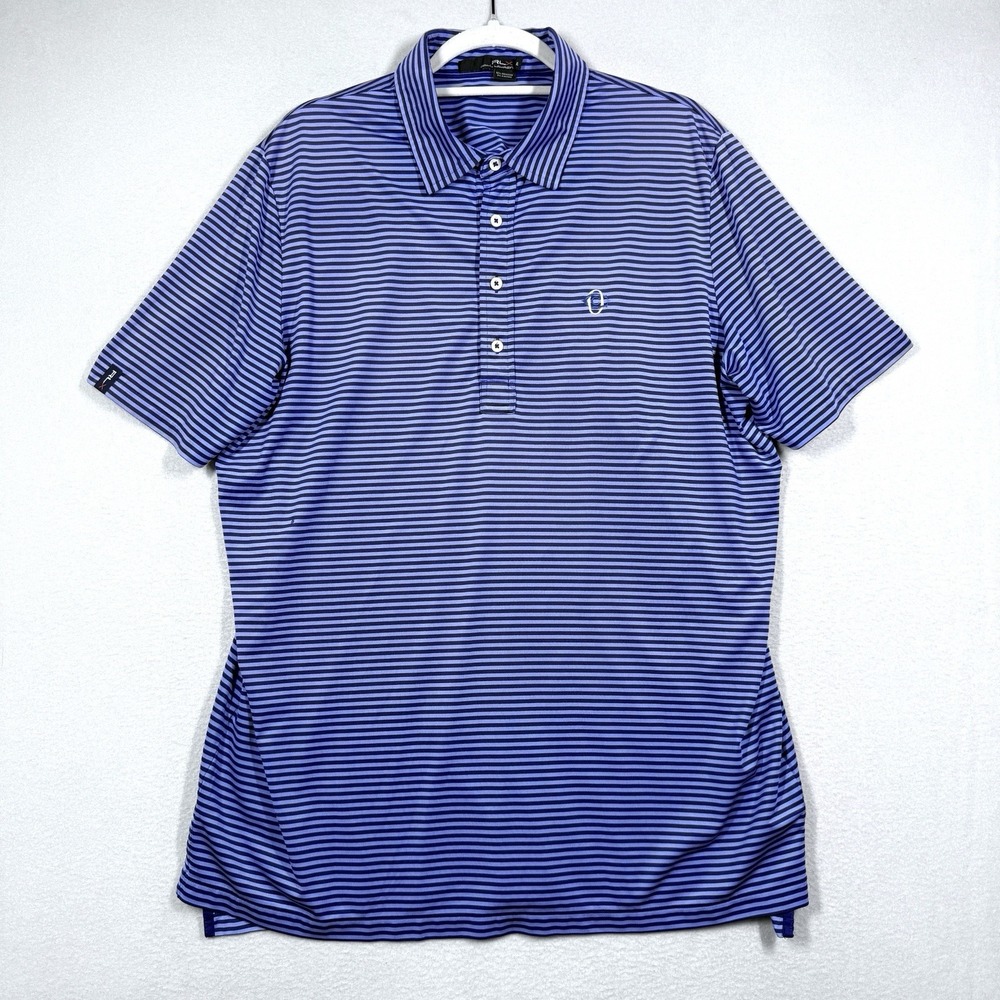 RLX Ralph Lauren Oakmont Country Club Polo Shirt Mens XL Performance Golf Stripe - Picture 2 of 13